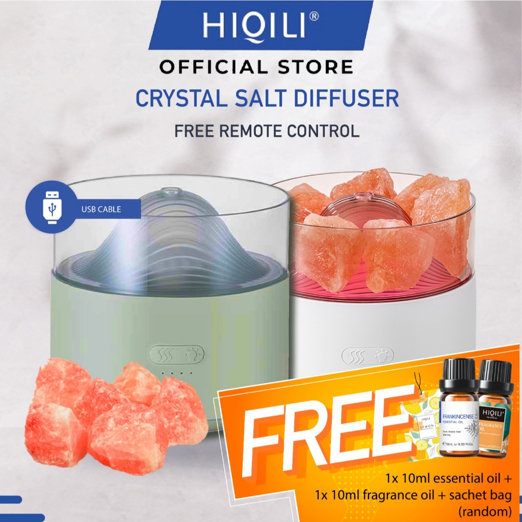HiQiLi Crystal Salt Air Humidifier Aroma Diffuser Aromatherapy ...