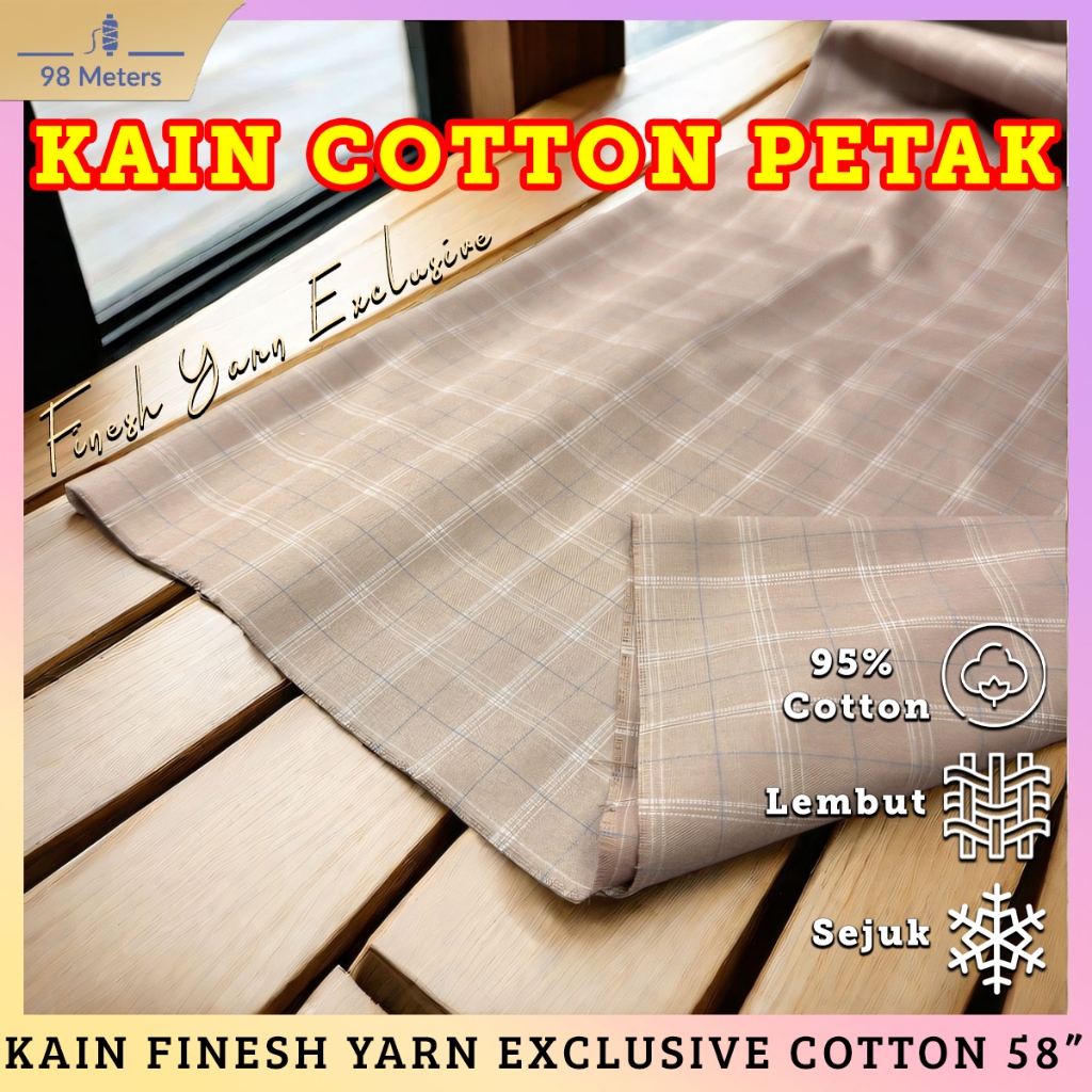 [🔥HOT SALE🔥] Kain German Cotton Finest Yarn Exclusive Petak Bidang 58 ...