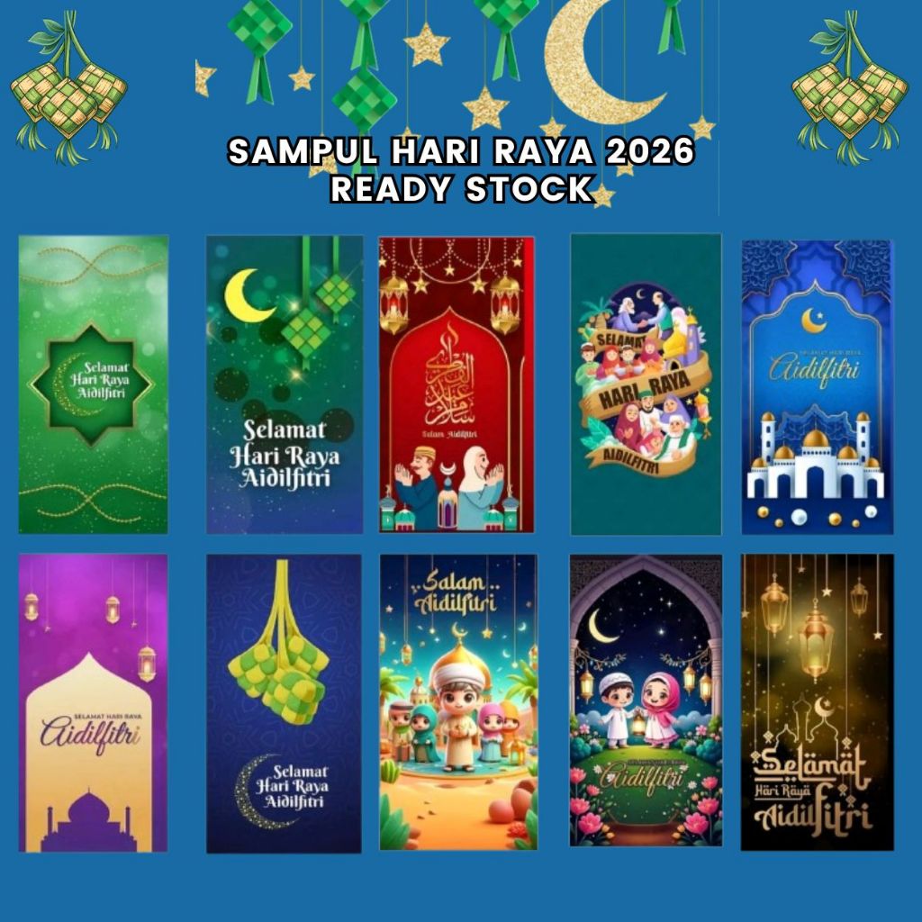 [Ready Stock] - 1pack/10pcs 2026 Sampul Duit Raya Angpau Raya Sampul ...