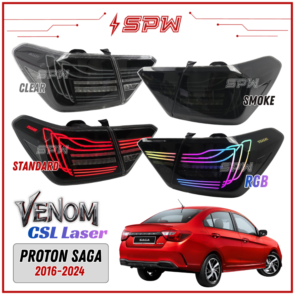Proton Saga (2016-2024) Venom CSL Laser RGB Tail Lamp Tail Light ...