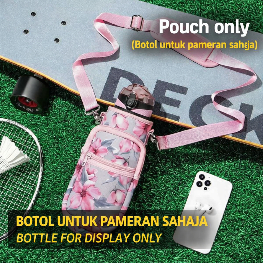 1-Litre Drinking Bottle Cover Pouch With Hand Strap Water Bottle Cover ...