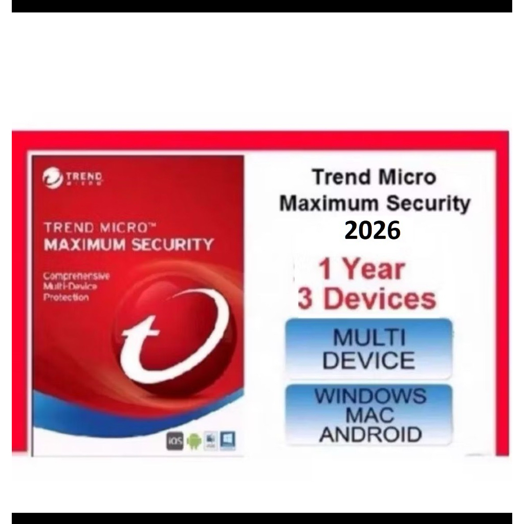 TREND MICRO MAXIMUM SECURITY - LATEST VERSION 2026 | Shopee Malaysia