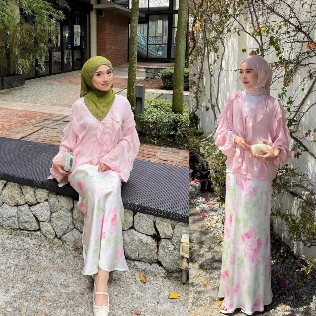 Raia collection sets baju raya 2026 chiffon bling diamonds satin silk ...