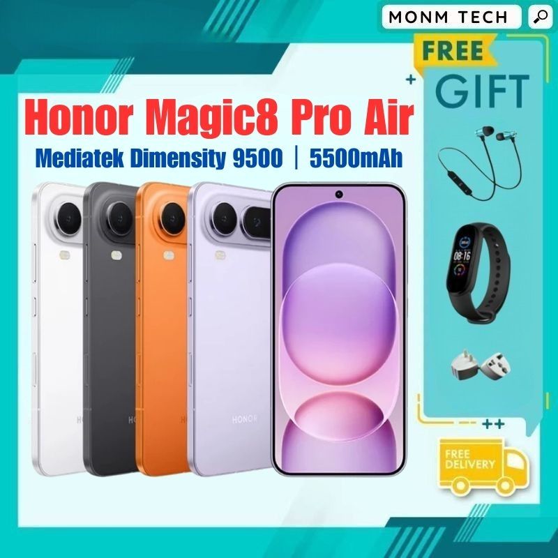 Honor Magic8 Pro Air Smartphone Dimensity 9500 6.31'' 120Hz OLED 5500mAh 80W 50MP Camera IP68