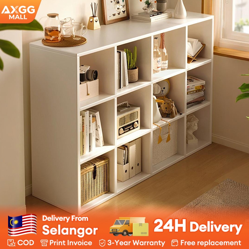 AX Bookshelf Storage Cabinet Wooden Multipurpose Rack Rak Buku Rack ...