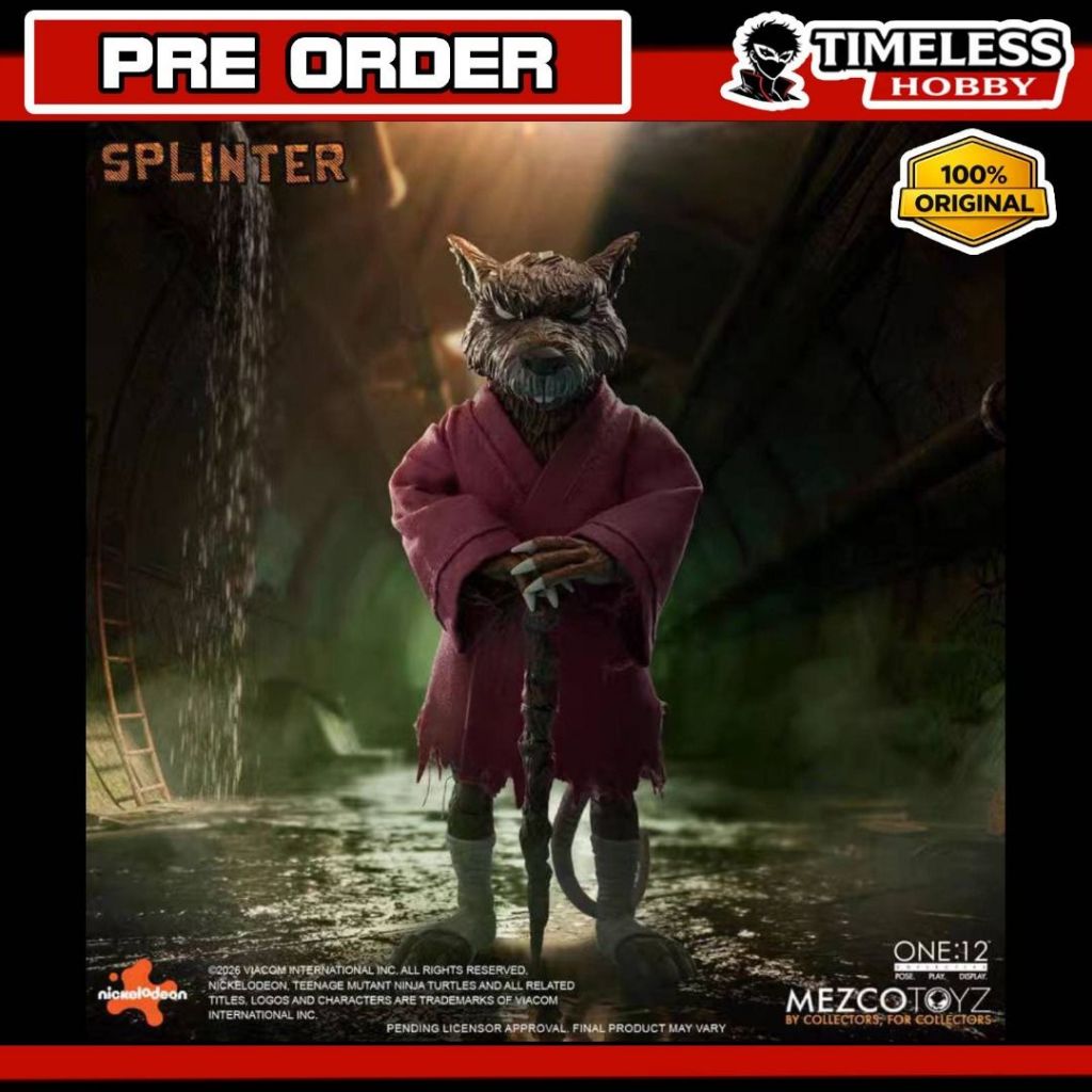 MEZCO Splinter Figure 1/12 TEENAGE MUTANT NINJA TURTLE One:12 ...