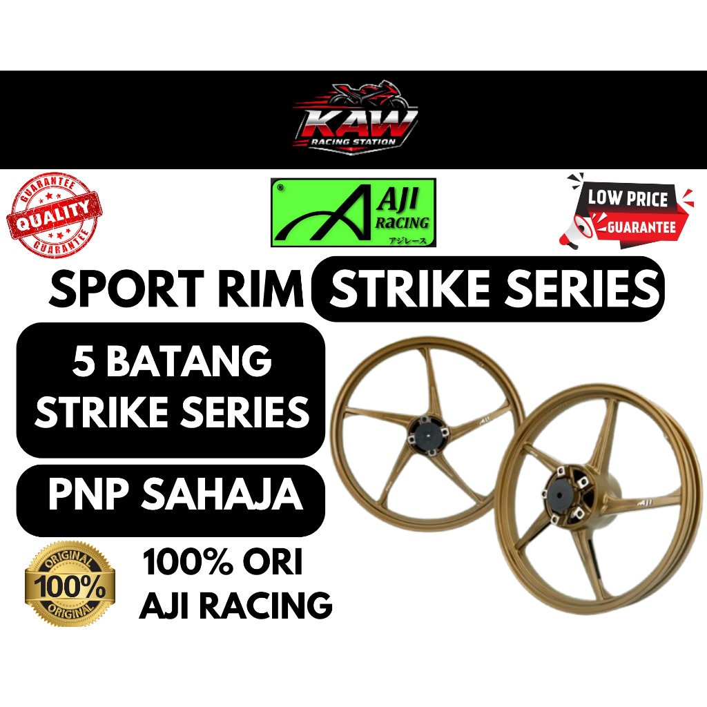 AJI RACING SPORT RIM 5BATANG STRIKE SERIES Y15 Y16 LC135 Y125Z NVX ...