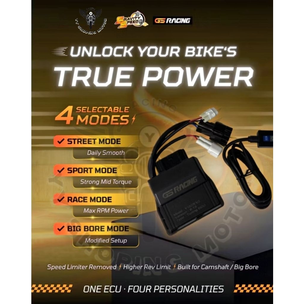GS RACING ULTRA PRO RACING ECU Y16ZR Y15ZR V1 V2 & RS150 & LAGENDA 115 ...
