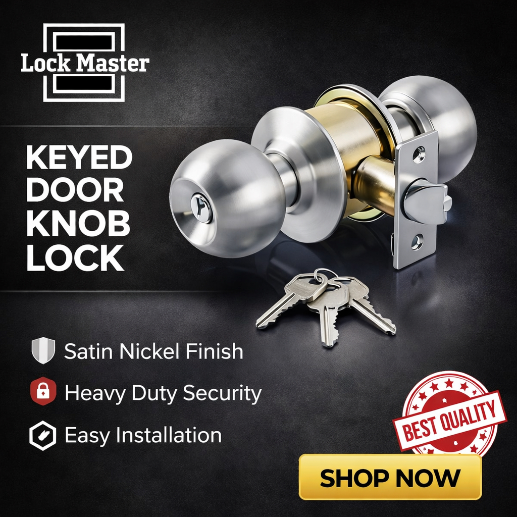 Standard Cylindrical Door Lock | Budget Lock | Easy Install | Shopee ...
