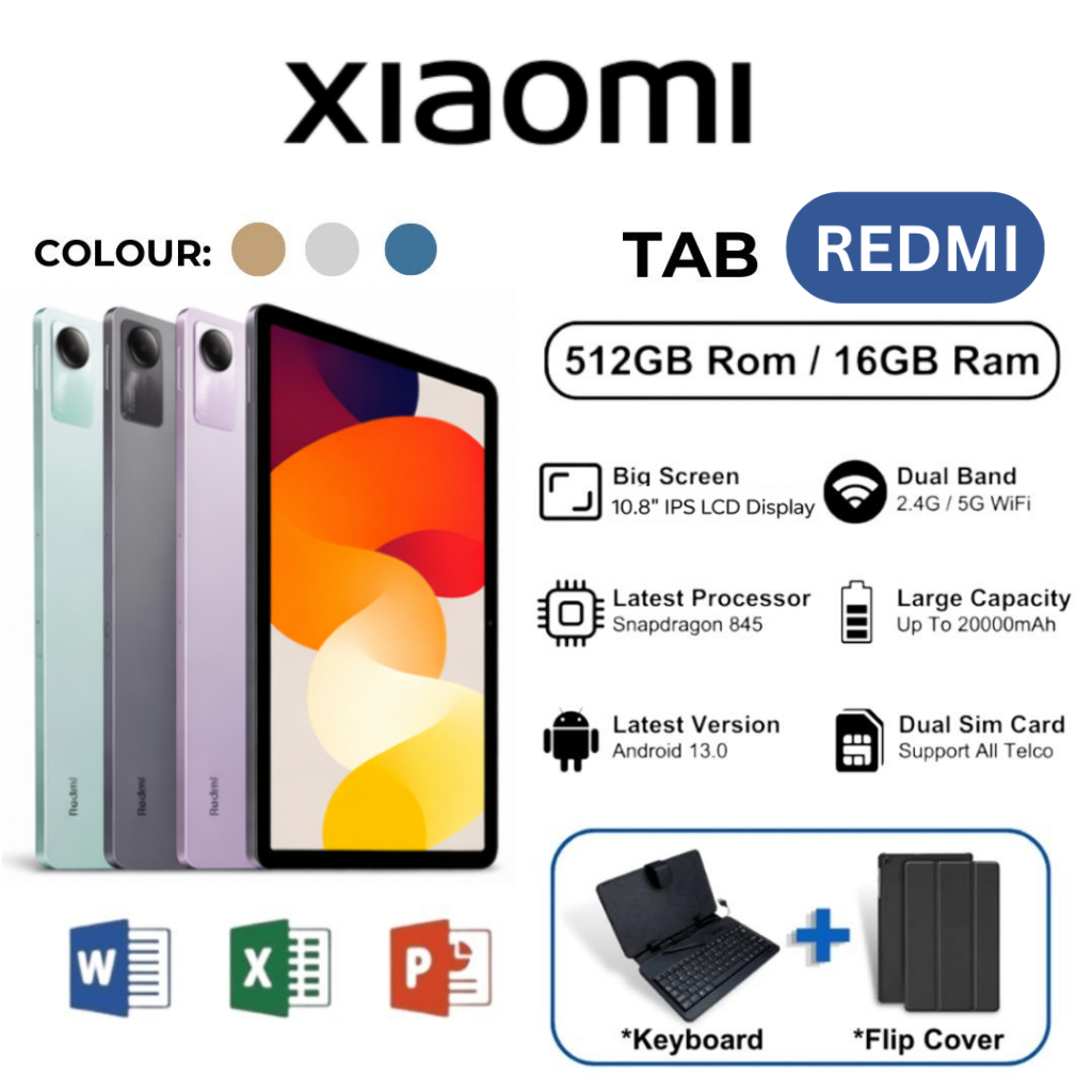 🔥PROMO🔥 Redmi Pad SE 16GB RAM 512GB ROM | 11" FHD Display | Big Storage Tablet | Android | WiFi | Ready Stock MY