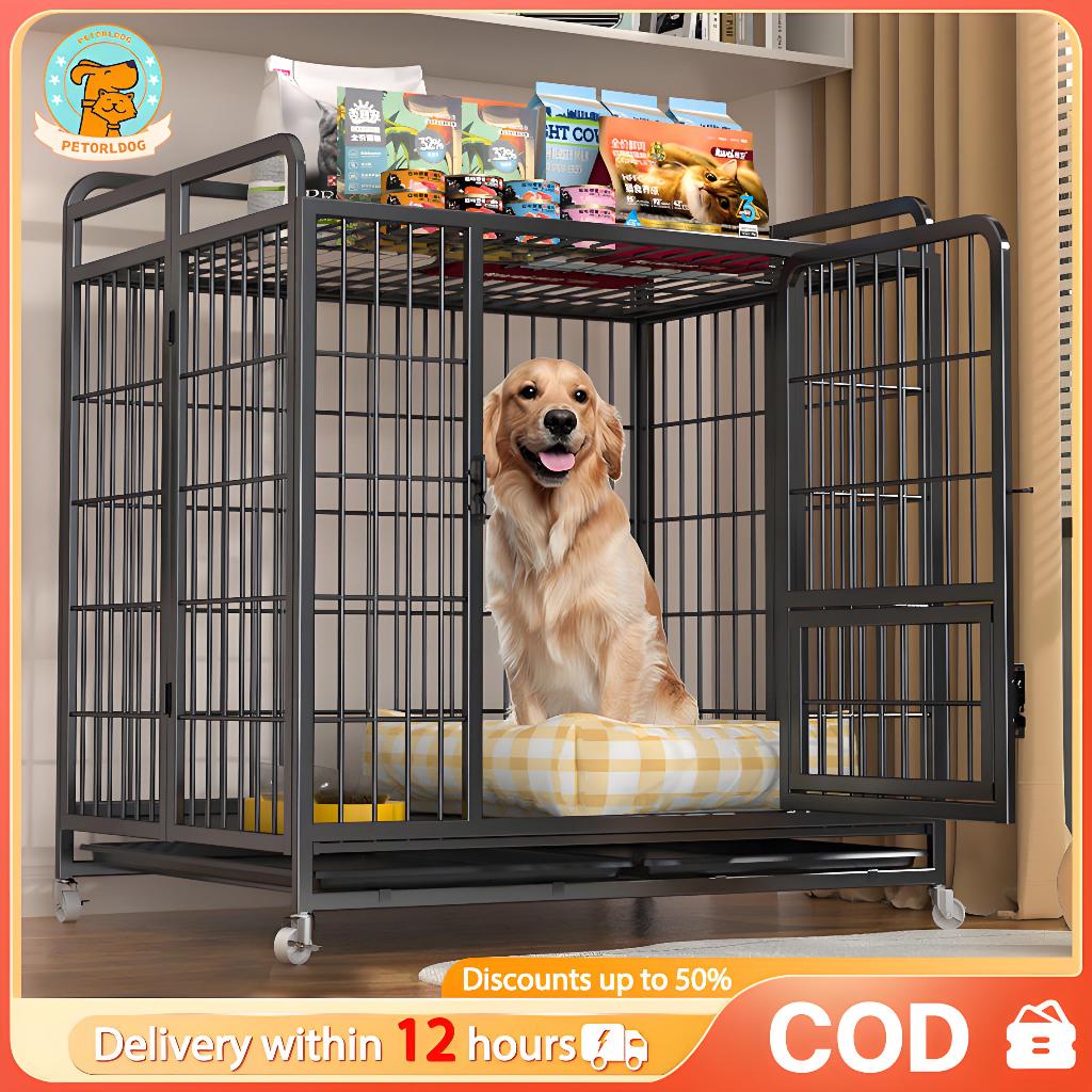 Dog Cage Top Storage Rack Sangkar Anjing Besar With Tray Pet Cage ...