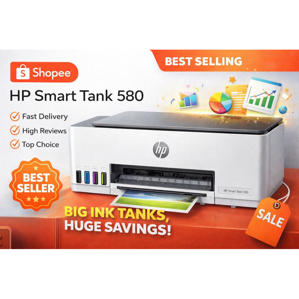HP Smart Tank 580 All-in-One Printer | Shopee Malaysia