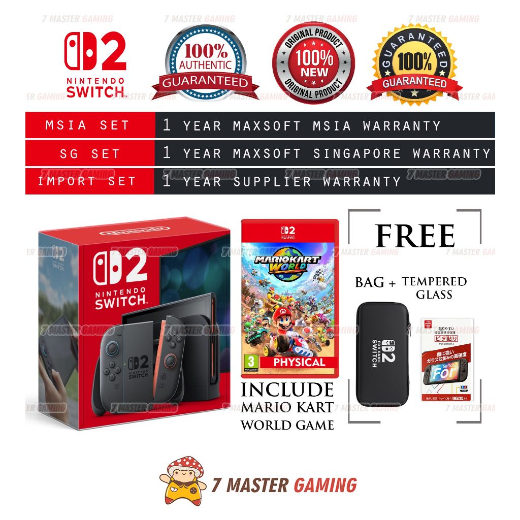Nintendo Switch 2 Grey / Mario Kart World Edition - Maxsoft / Import ...