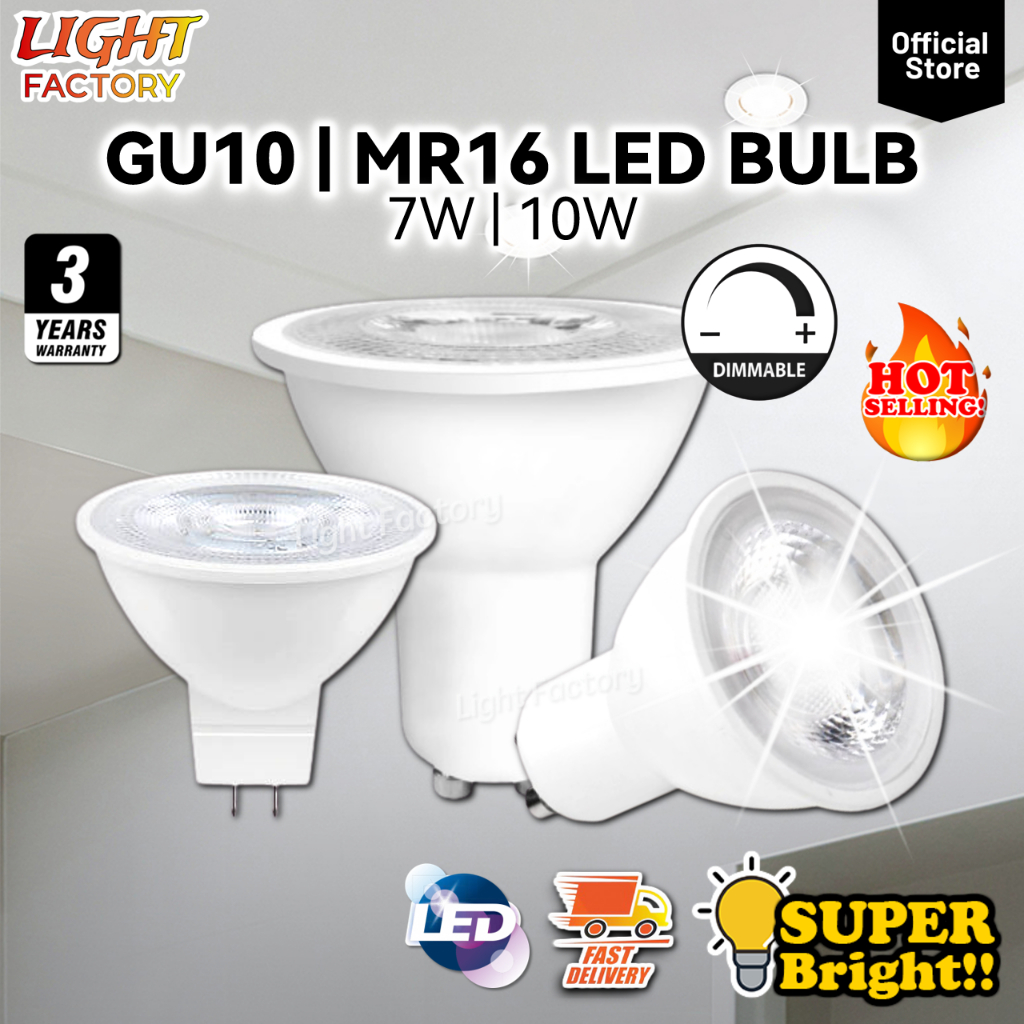 【2 YEARS WARRANTY】MR16 Bulb / GU10 LED Bulb 7W 10W Spotlight Eyeball ...