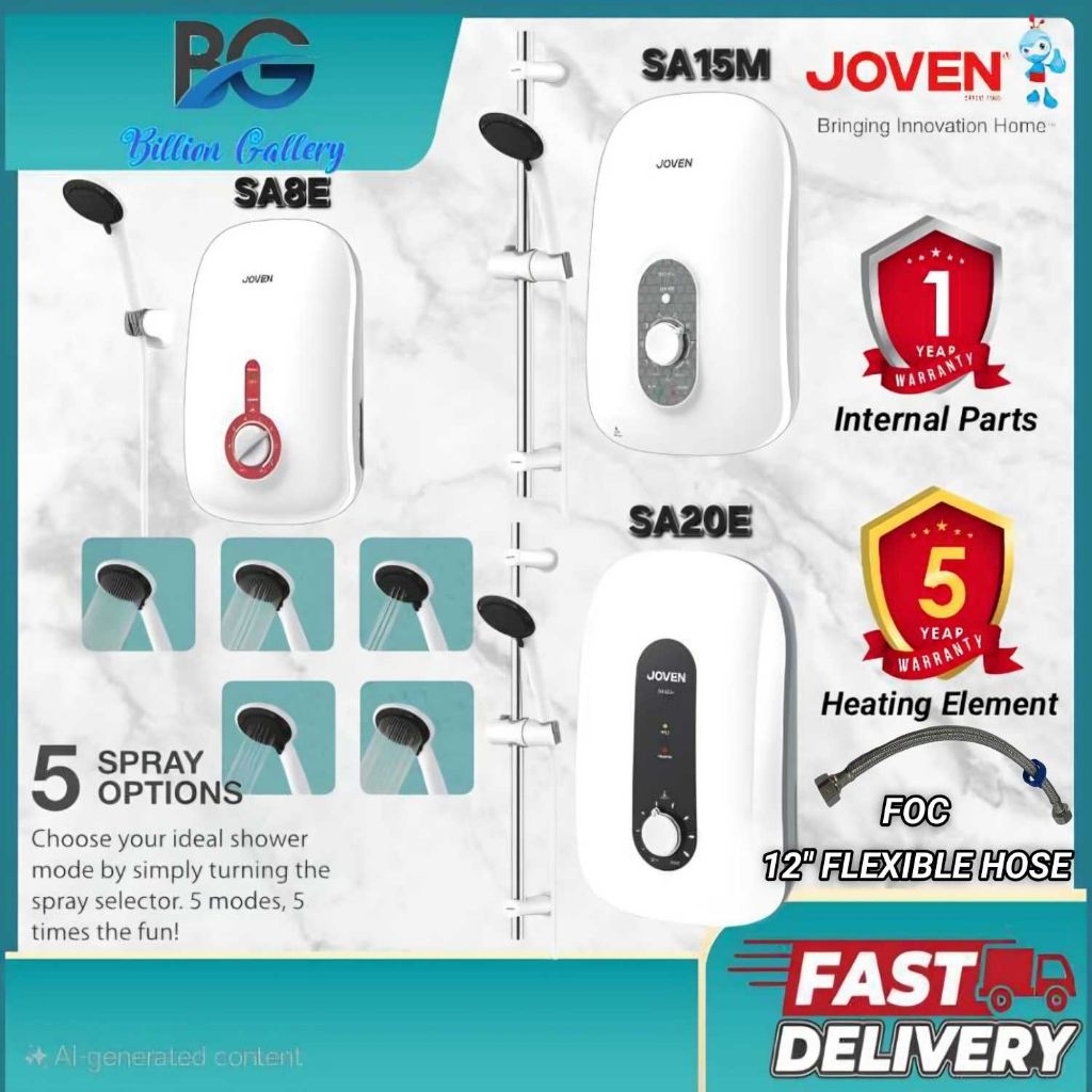 Joven SA8E SA15M SA20E Water Heater Without Pump (White) | Shopee Malaysia