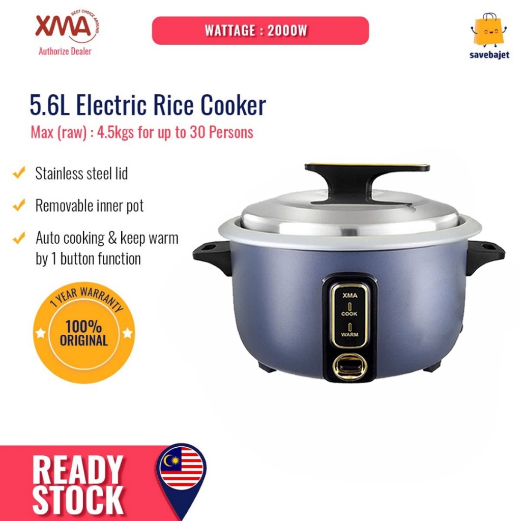 XMA Periuk Nasi Elektrik 5.6L Electric Commercial Rice Cooker (5.6L ...
