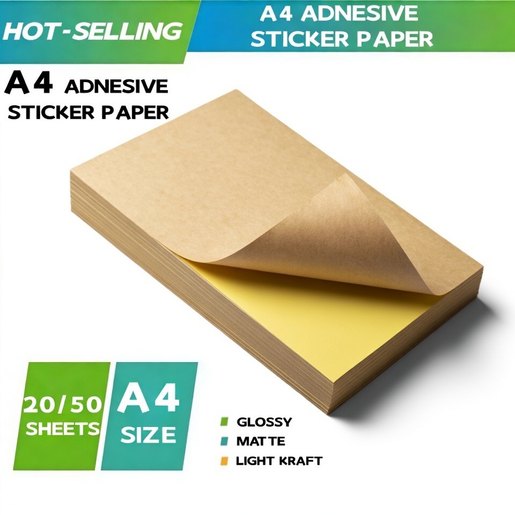 A4 Self-Adhesive Sheets Glossy|Matte|kraft Laser&Inkjet Printer ...
