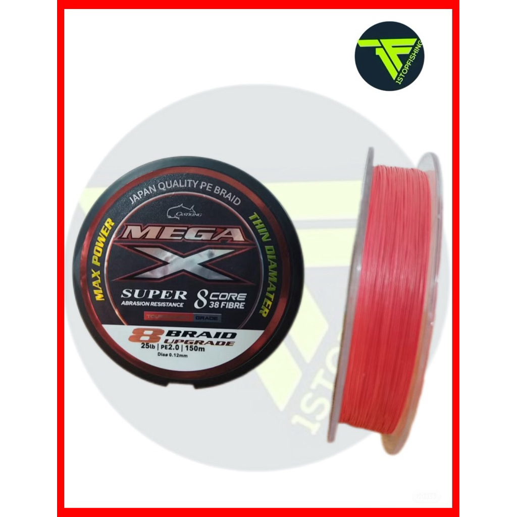 BRAIDED LINE,CASTKING MEGA-X PE BRAID (150M) WINE RED | Shopee Malaysia