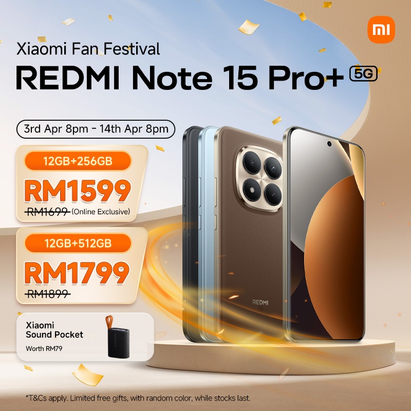 New REDMI Note 15 Pro+ 5G Smartphone | 12GB+256GB/12GB+512GB, 6500mAh battery with 100W HyperCharge