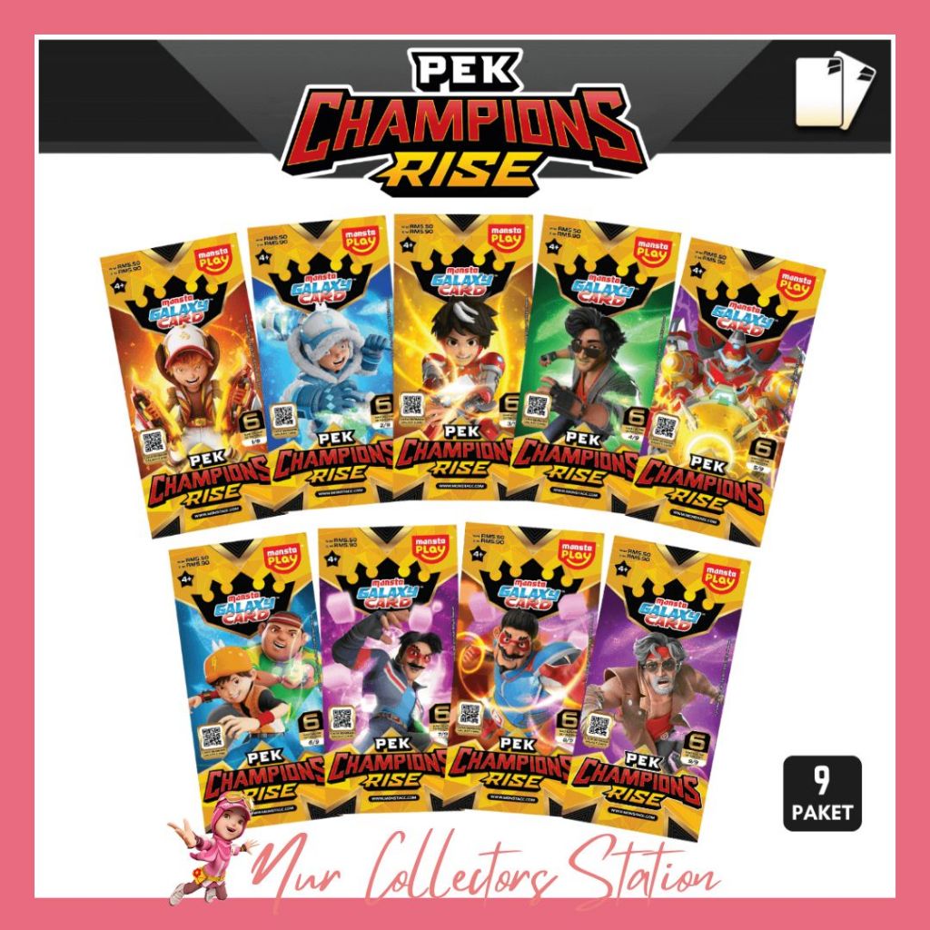 BOBOIBOY : MONSTA GALAXY CARD CHAMPION RISE (1 PACK ONLY) | Shopee Malaysia