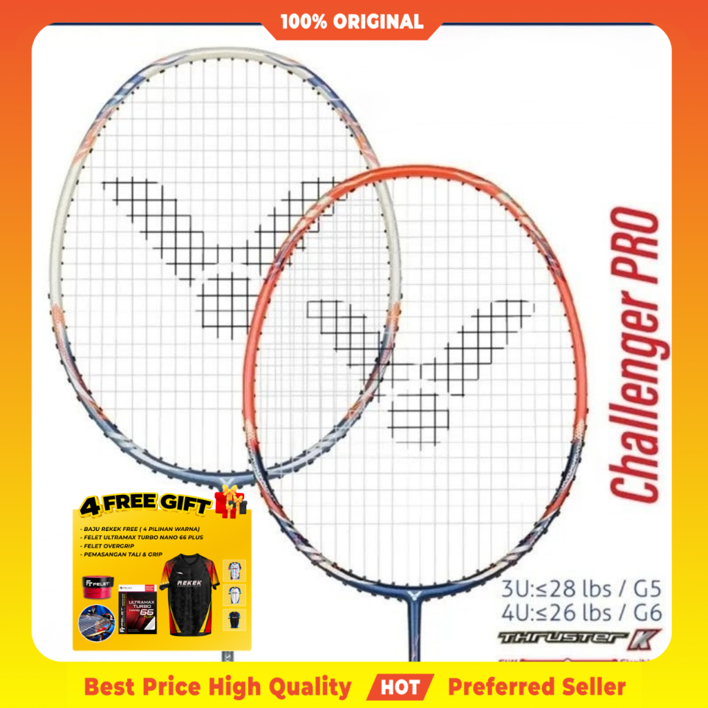 VICTOR Challenger 9500 Pro Badminton Racket Original | Raket Badminton ...