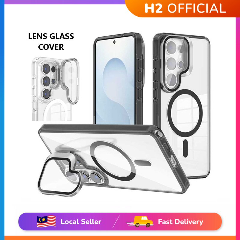 H2 Luxury Magnetic Metal Bracket with Lens Film for Galaxy S24 S25 S26 ...