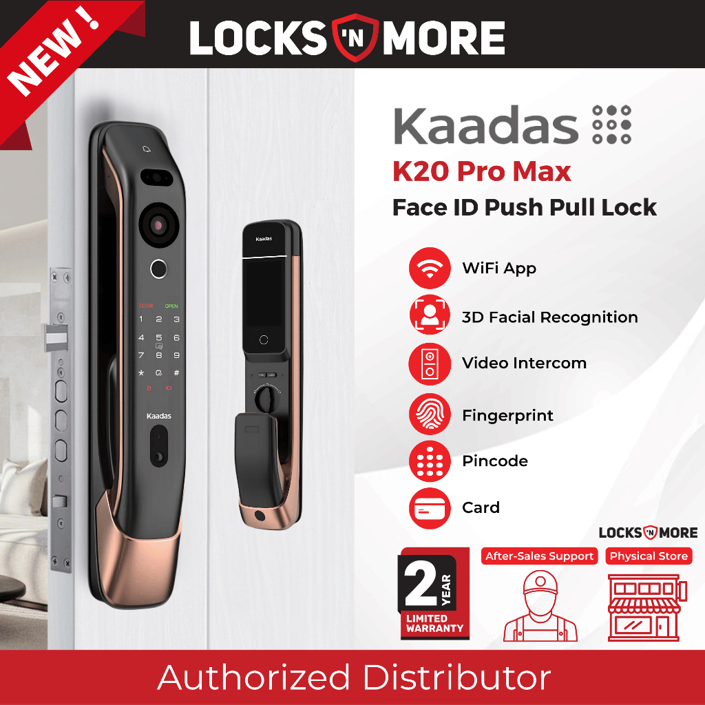 Kaadas K20 Pro Max 3D Face Recognition Smart Lock | Shopee Malaysia