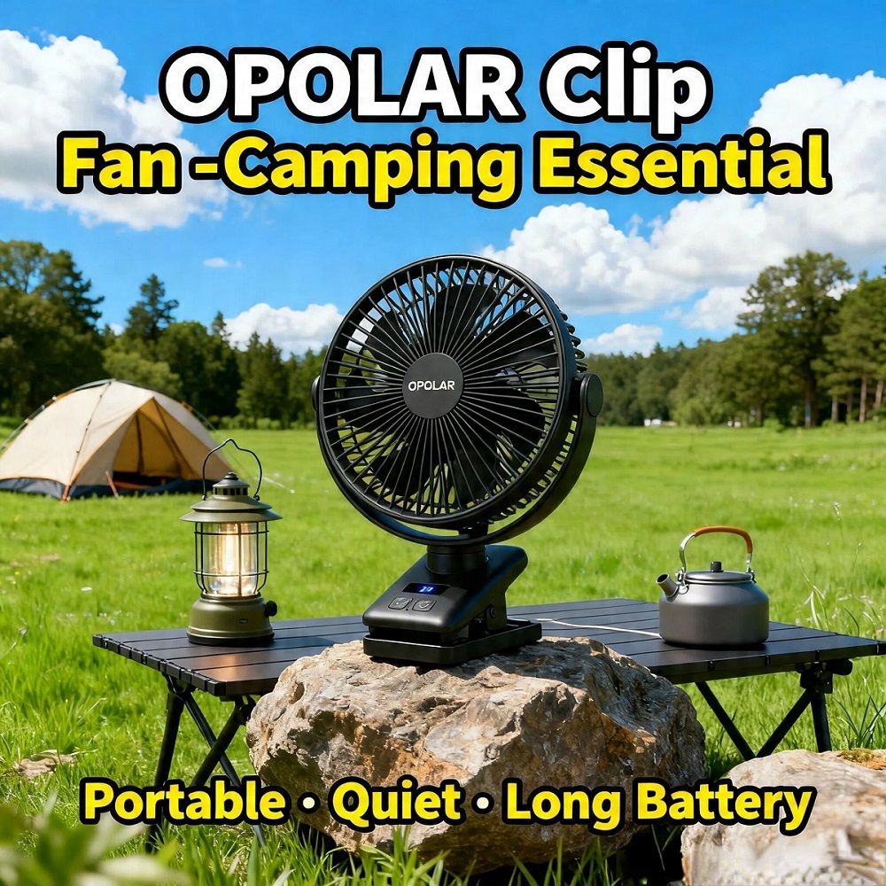 2026 NEW🔥Opolar 9 Inch Fan 10000mAh Fan Large capacity Type-C Clip Fan ...