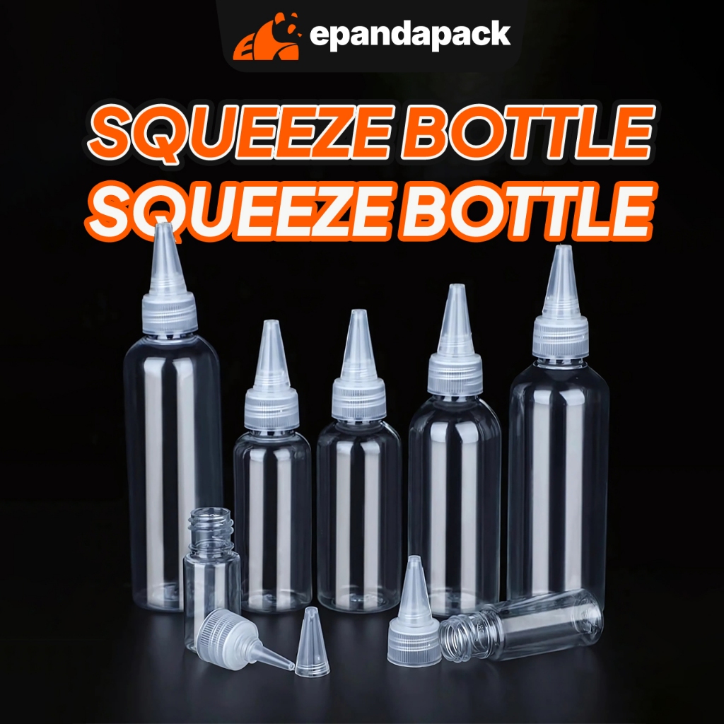Transparent Plastic Squeeze Dropper Bottle Botol Plastik Refill Travel ...