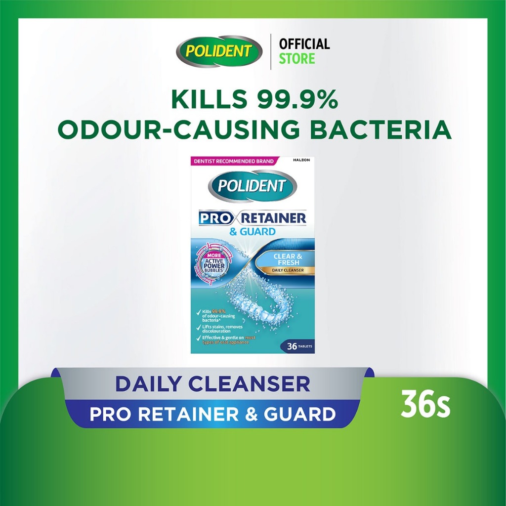 Polident Pro Retainer & Guard Cleanser, Kill Bacteria & Remove Stain ...