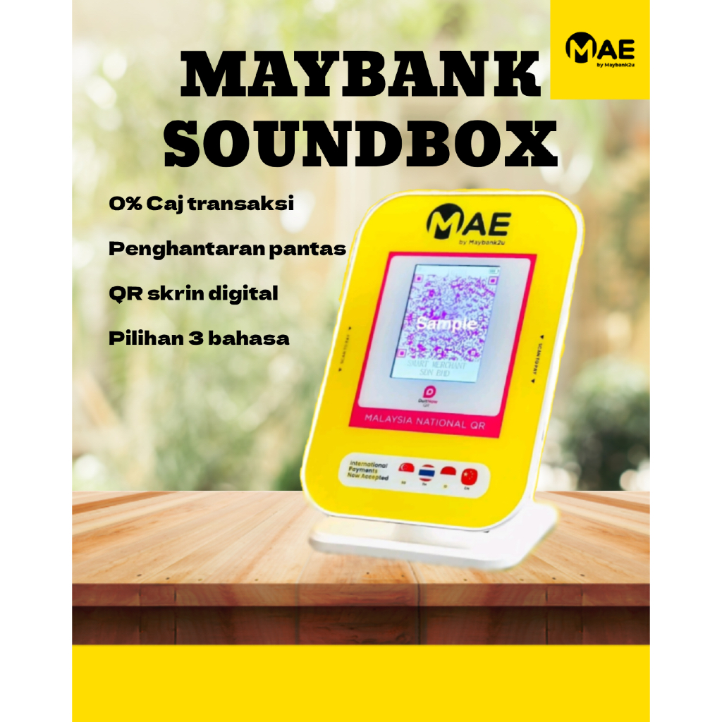 Maybank MAE Soundbox Ewallet speaker QRpay | Shopee Malaysia