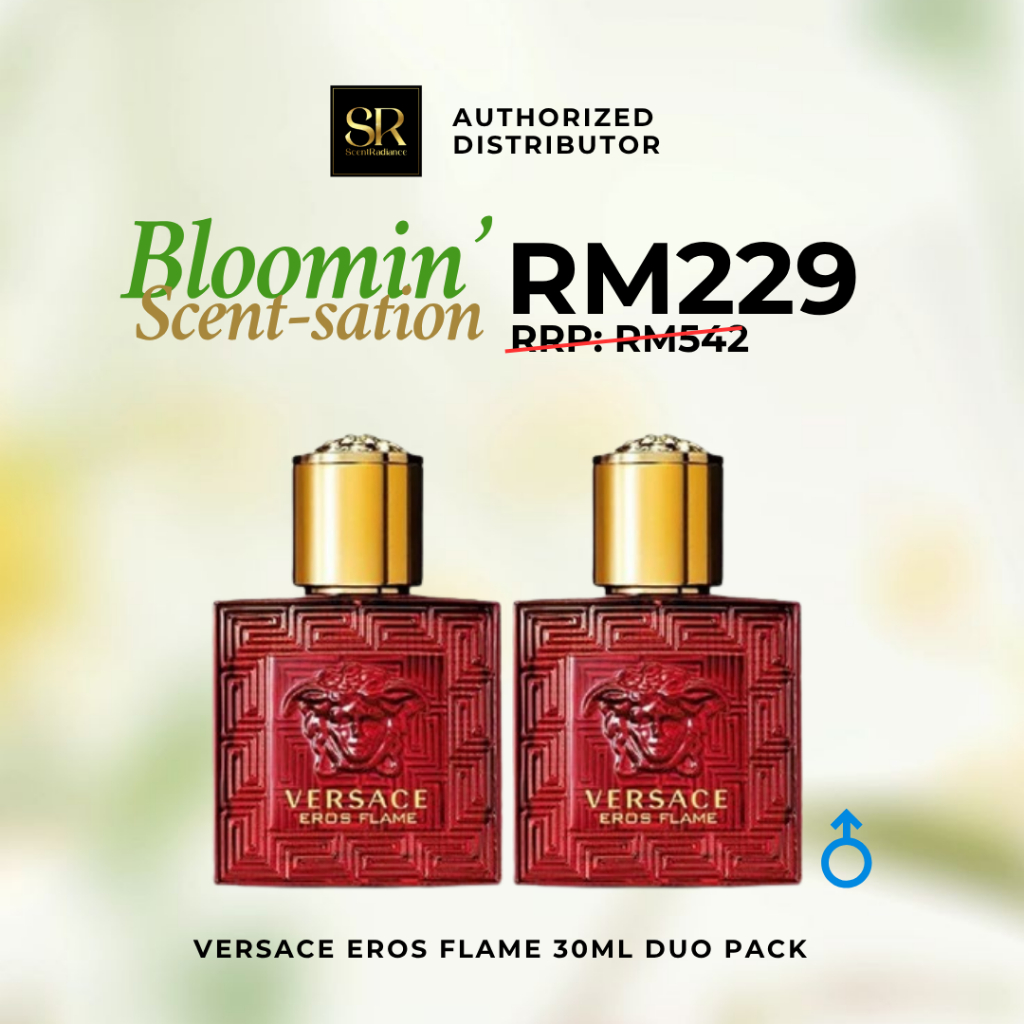 Versace Eros Flame EDP Homme TR Set (2 x 30ml) Duo Pack | Shopee