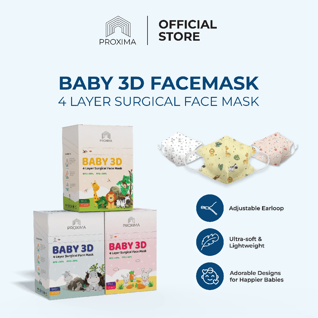 PROXIMA 4 Ply 3D Baby Duckbill Mask | Shopee Malaysia