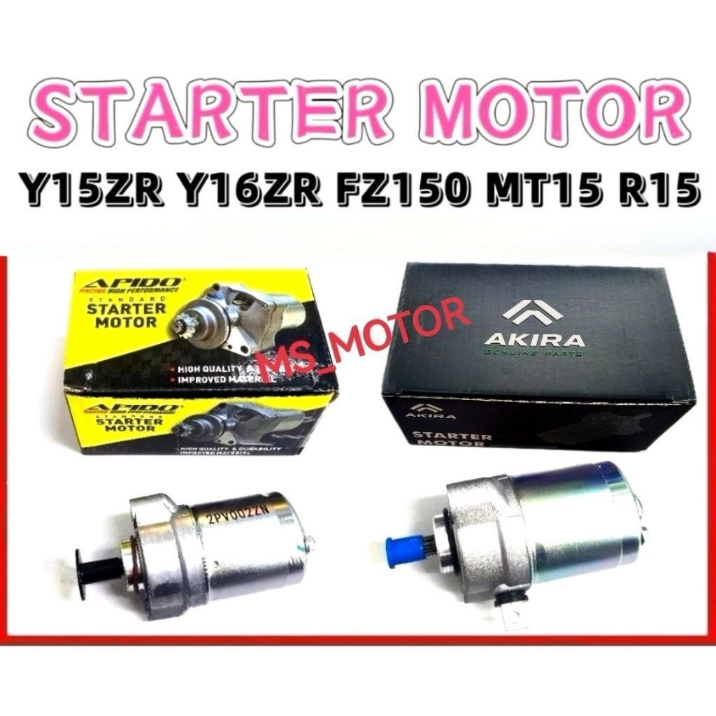 STARTER MOTOR Y15ZR FZ150 Y16ZR MT15 R15 APIDO AKIRA STARTER MOTOR ...