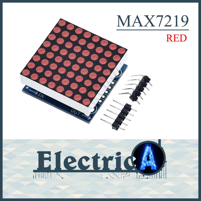 Dot Matrix 8x8 (RED Dotmatrix) LED Module MAX7219, Arduino Compatible 5V MAX 7219