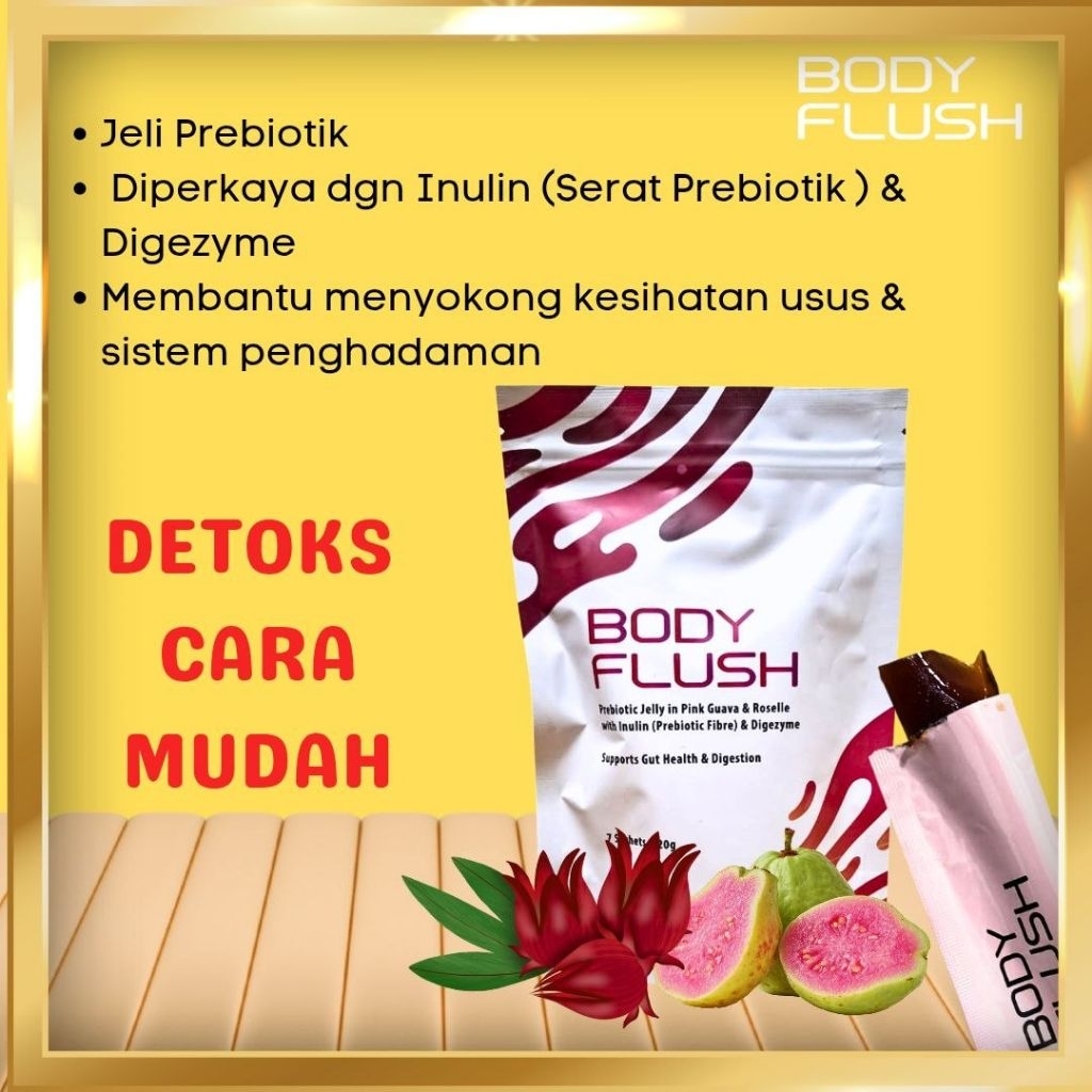 BODY FLUSH PREBIOTIC DETOX JELLY / 7 SACHET | Shopee Malaysia