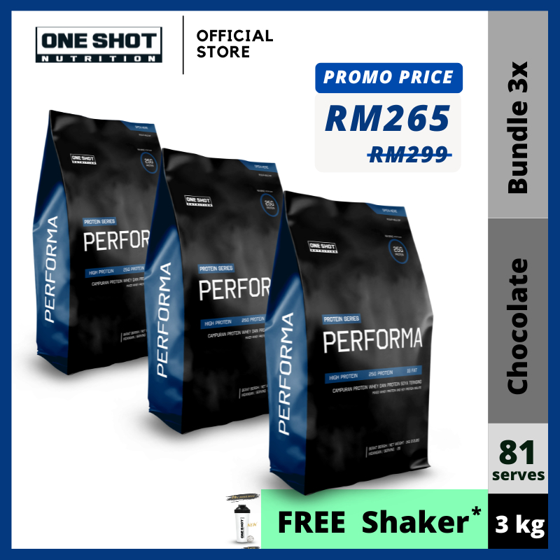 Whey Protein Performa 3kg - One Shot Nutrition PERFORMA Tri-Protein ...