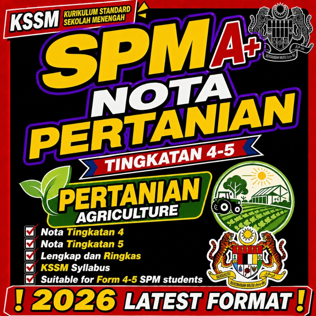 [CHEAPEST IN SHOPEE] SPM A+ Nota Pertanian KSSM Tingkatan 4 5 2026 ...