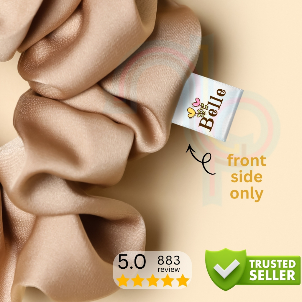 Label MINI for scrunchies 15x15mm (1 SIDE ONLY) | Shopee Malaysia