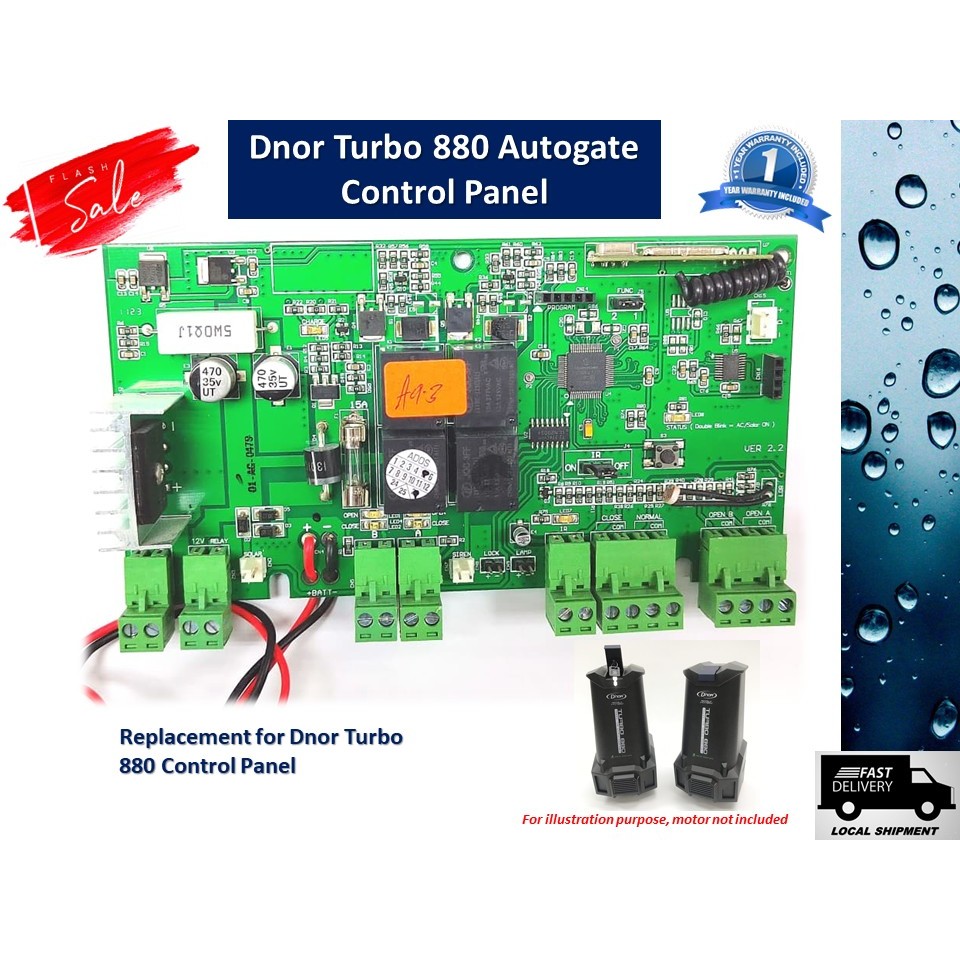 Dnor Turbo 880 Control Panel / D-Tech Board Autogate System | Shopee ...