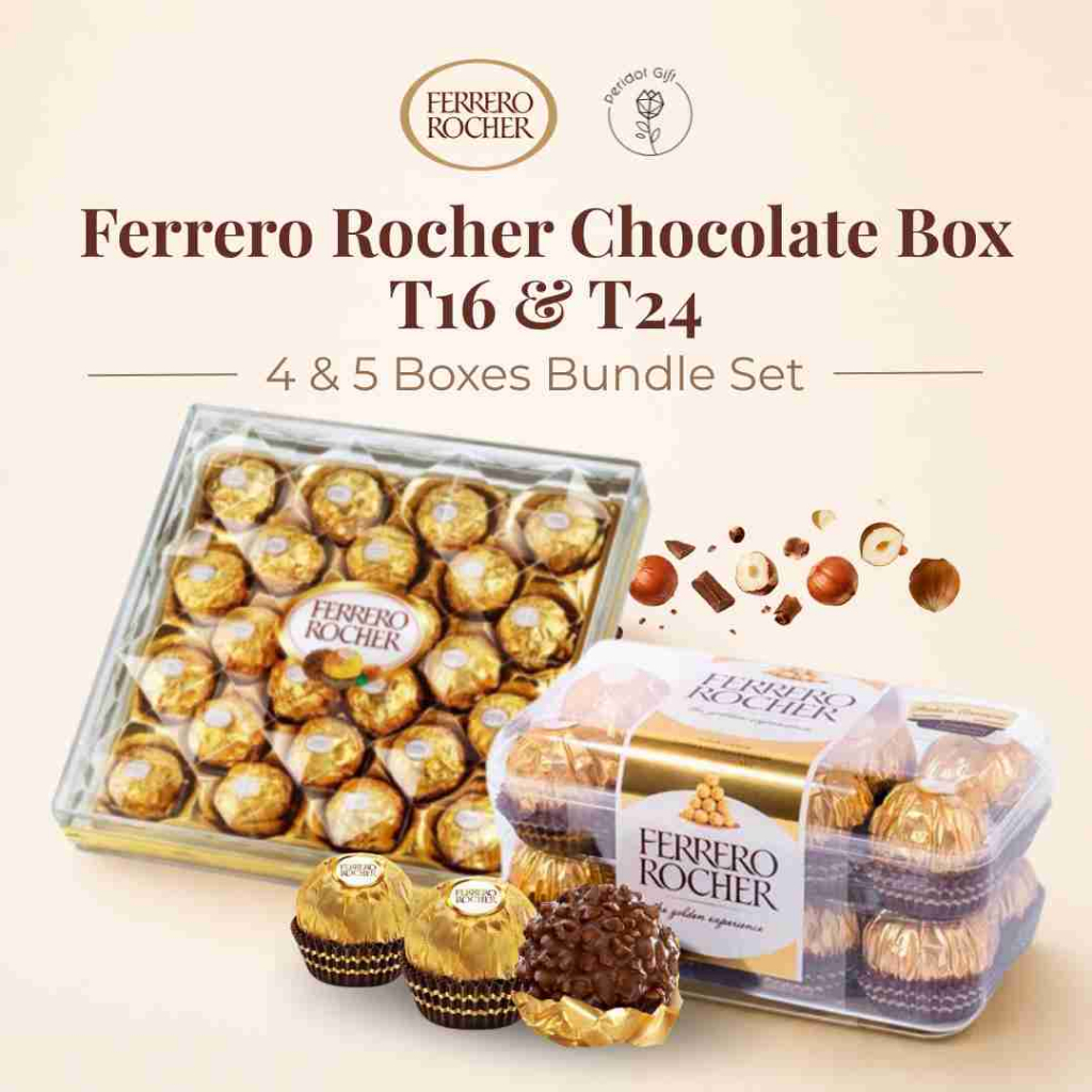 Ferrero Rocher T16 200g & T24 300g Hazelnut Chocolate - Coklat HALAL ...