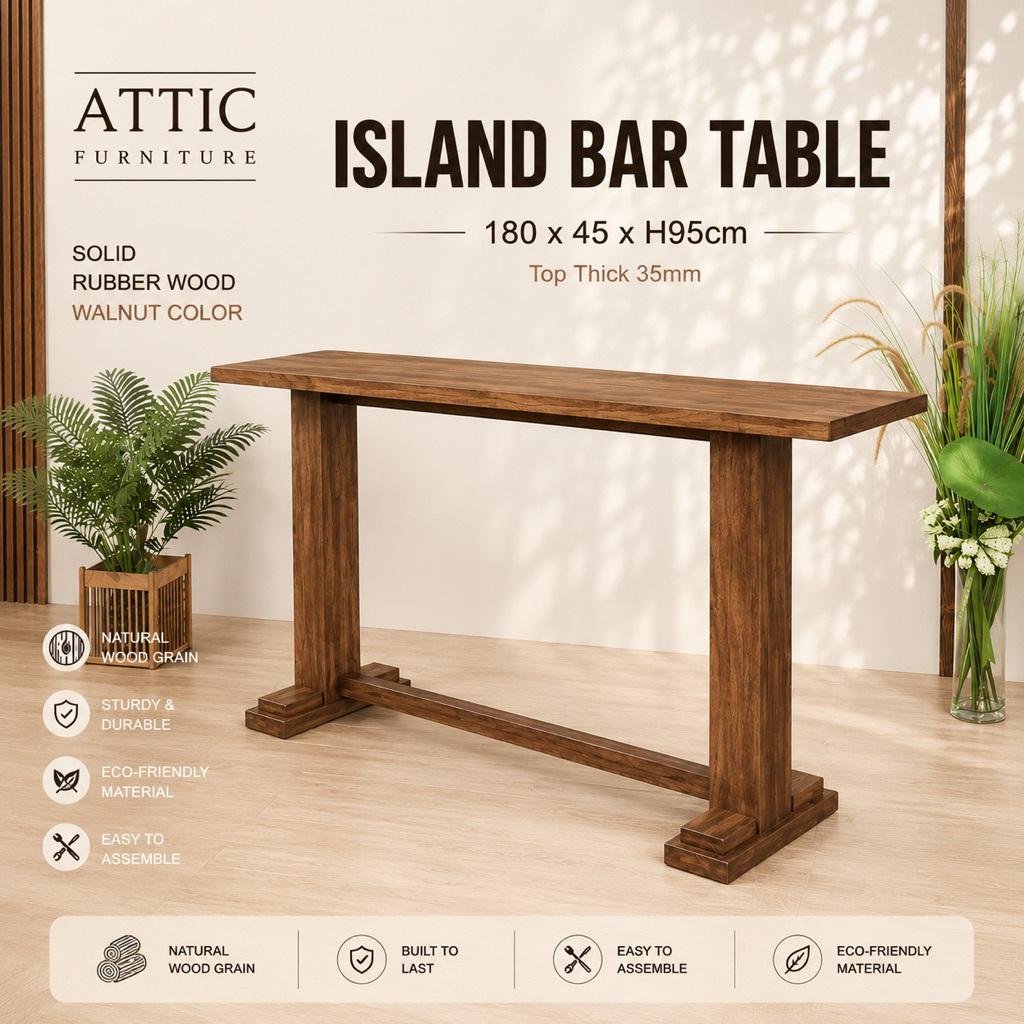 Ck Island Bar Table / Console Table / Full Solid Wood Island Bar Table ...