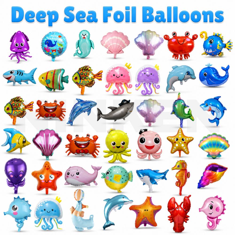 Deep Sea Foil Balloon Fish Marine Star fish Lobster Seahorse Mini ...