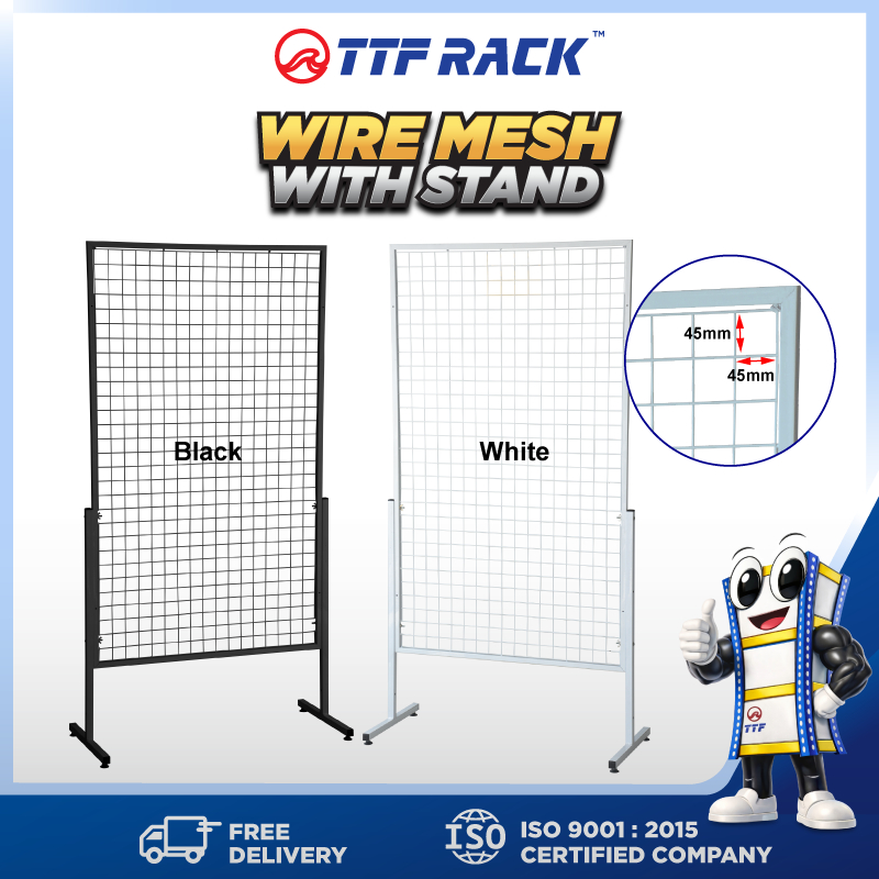 TTF Rack™ (WIRE MESH + T STAND) Wire Display Netting Frame ...