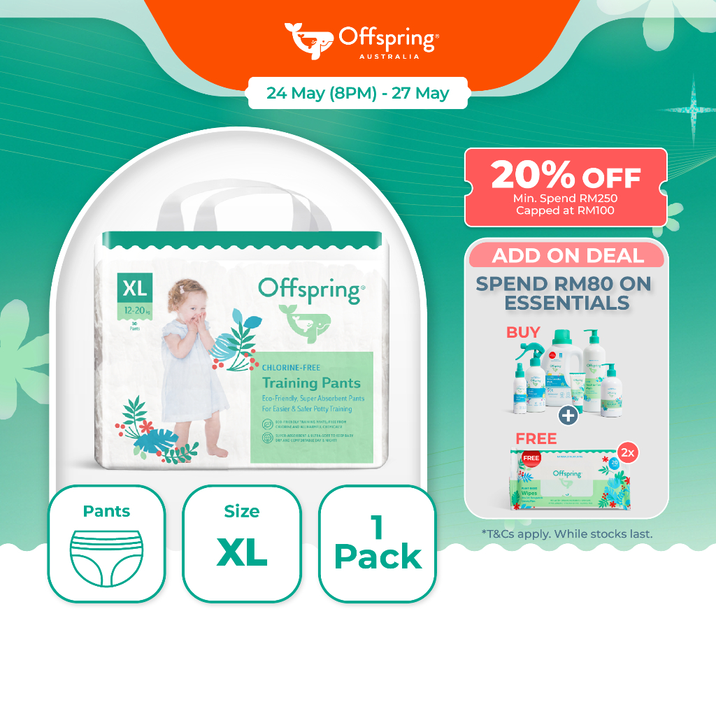 Offspring Fashion Baby Diapers Pants XL (30pcs) [1 Pack] | Shopee Malaysia
