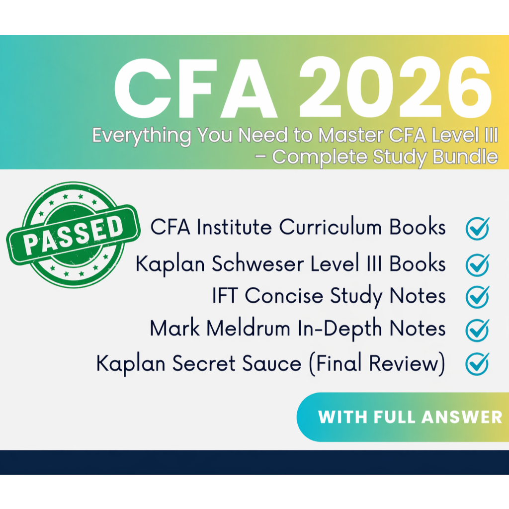 2026-2025 CFA Level 3 Ultra Bundle- Kaplan Schweser, IFT Notes ...