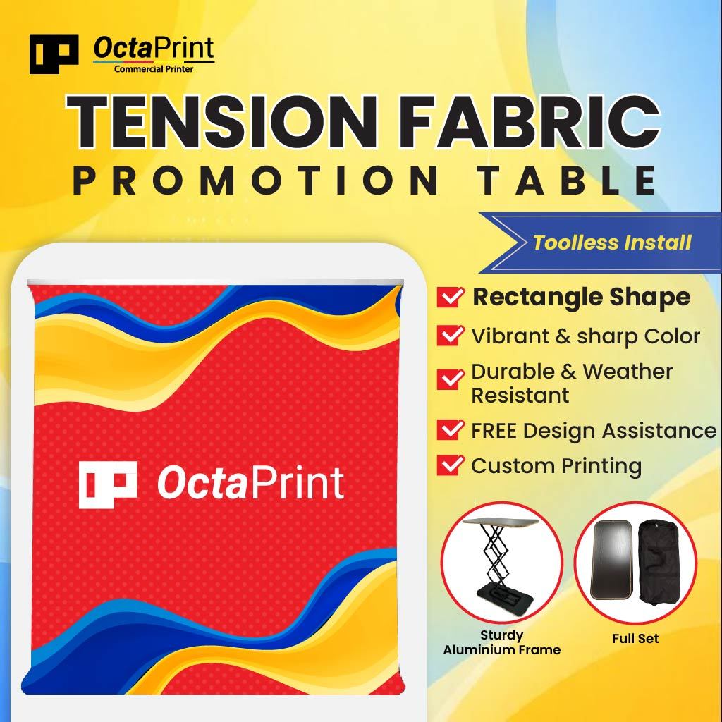 [Ready Stock] Custom Printing Tension Fabric Promotion Table Full Set ...