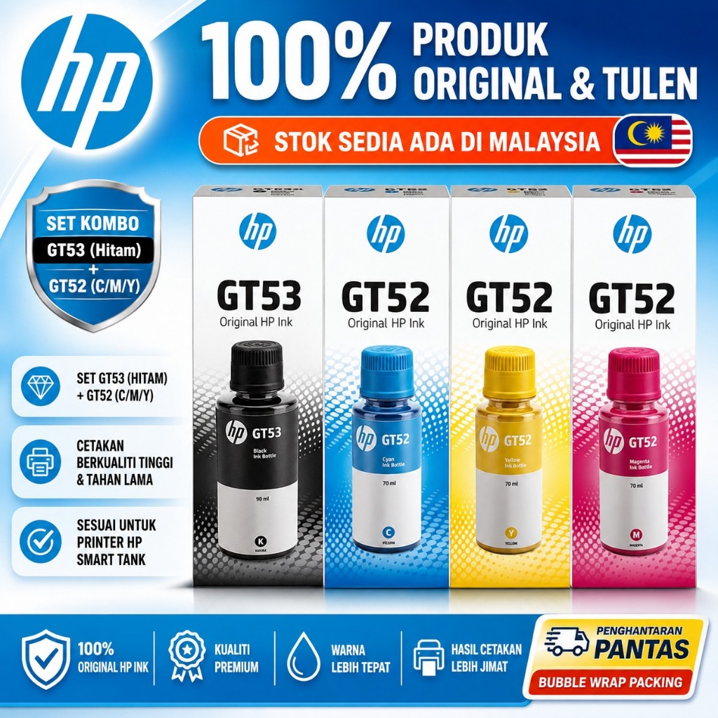 HP GT53XL Ink 135ml GT52 ink Original Ink HP Tank 580 532 538 115 617 ...
