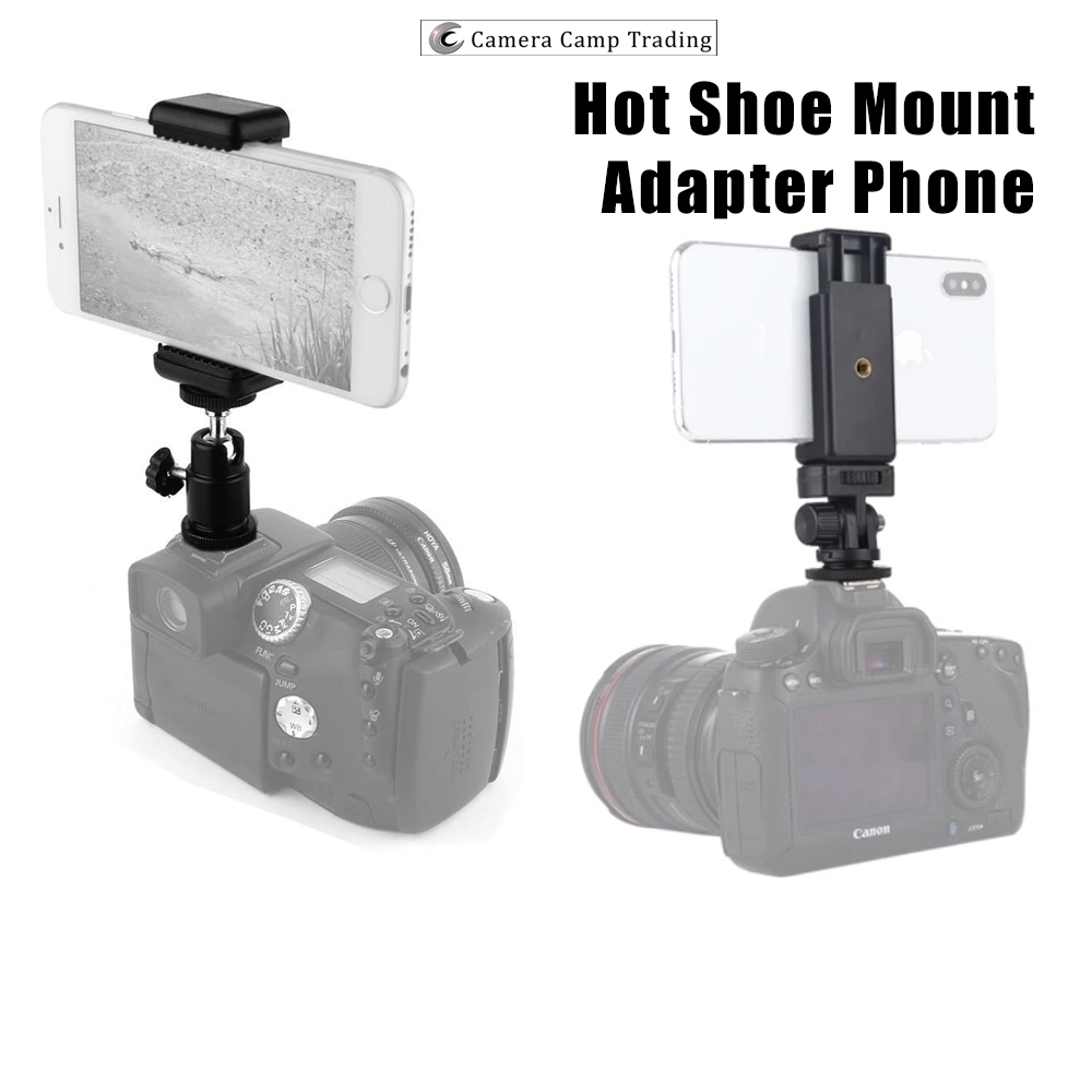 Universal Camera Flash Hot Shoe Mount Adapter Phone Tripod Holder Clip ...