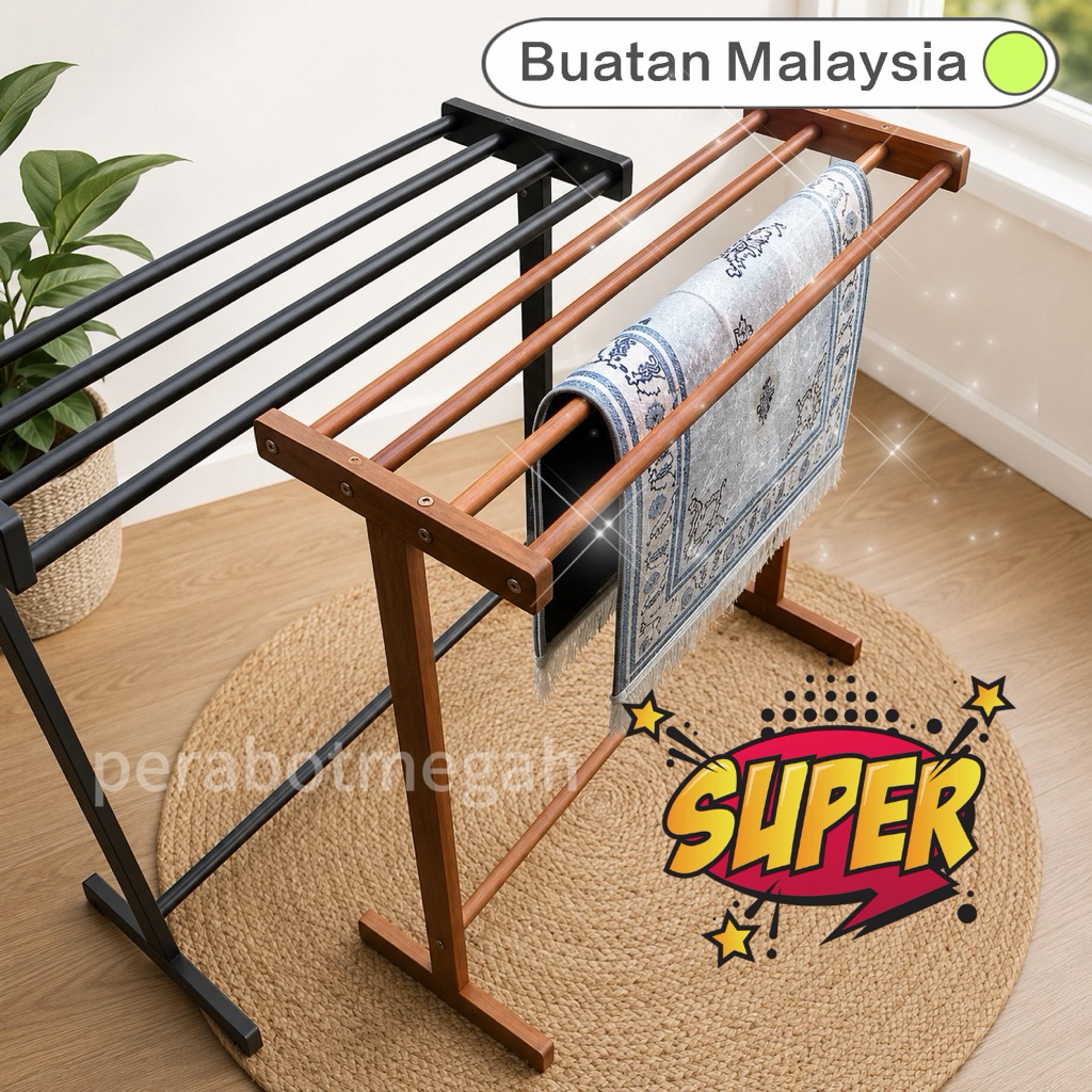Megah Penyidai Bajet (Super) | Penyidai sejadah Kayu Pepejal | Drying ...